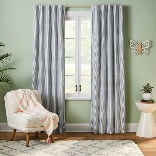 Irregular Mini Striped Kids' Blackout Window Curtain Panel - Pillowfort™