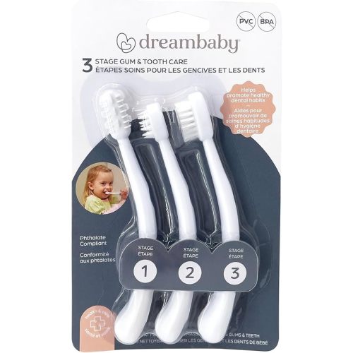Dreambaby Toothbrush Set 3 Stage, White