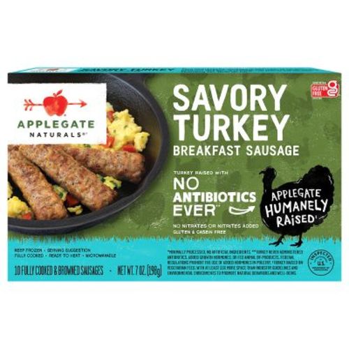Applegate Naturals Savory Turkey Breakfast Sausages - Frozen - 7oz/10ct