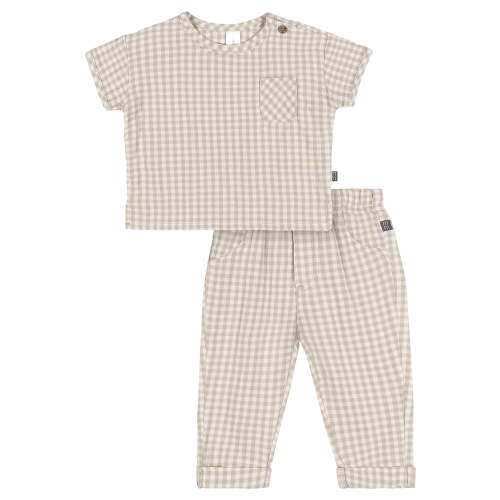 Modern Moments by Gerber Baby Boy Button Top and Pant Set, 2-Piece, Sizes 0/3 Months - 24 Months