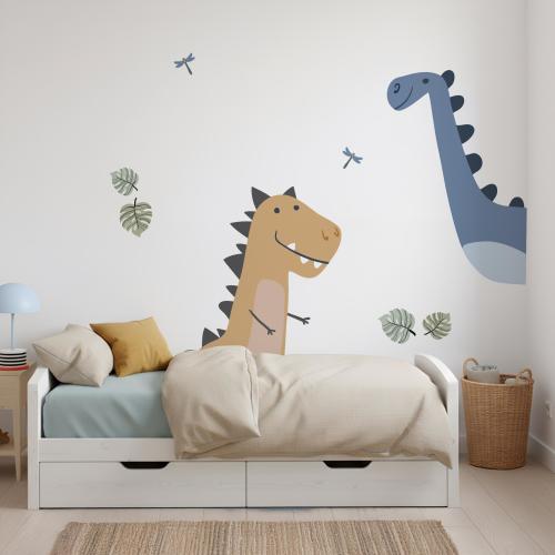 Dinosaur Wall Decal ~ Large Dino Wall Decals ~ Dinosaur Wall Stickers ~ Jurassic Dinosaurs Nursery Accent Wall ~ Dinosaur Wallpaper