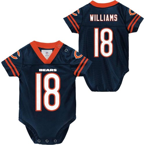 Caleb Williams Chicago Bears #18 NFL Newborn Baby 0/3M-6/9M Navy Creeper Bodysuit Jersey