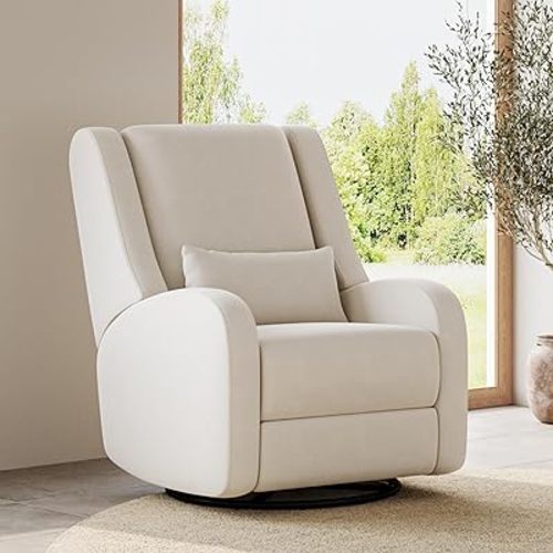 Nurture& The Charleston Wingback Plus – Premium Power Recliner for Nursery | Ergonomic, Stain-Resistant Glider Chair with USB, Lumbar & Head Support – Modern Baby Room Essential