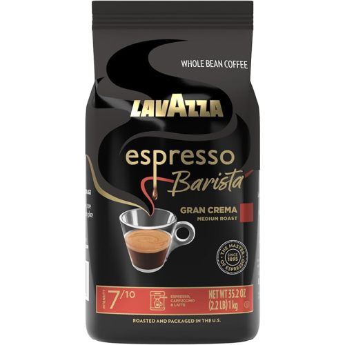Lavazza Espresso Barista Gran Crema Whole Bean Coffee Blend, Medium Espresso Roast, Oz Bag (Packaging May Vary) - 2.2 LB, 35.2 Ounce