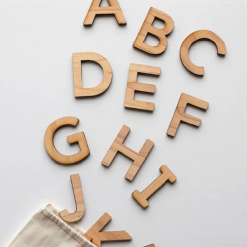 Wooden Uppercase Alphabet Set
