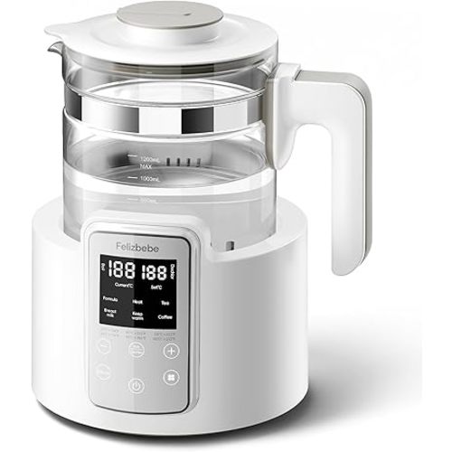 Instant Water Warmer, Baby Bottle Warmer with Faster Cooling Fan and LCD Display, Baby Milk Warmer, Electric Kettle with 6 Temperature Control Presets, Breastmilk Warmer, Boil Tea, Coffee