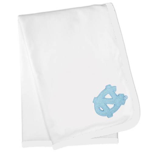 North Carolina Tar Heel Baby Receiving Blanket - White