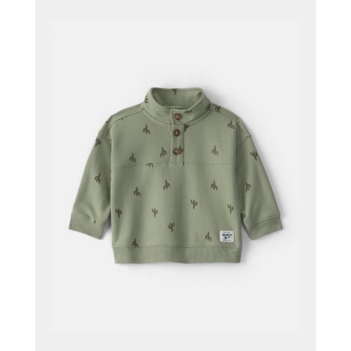 Baby Boy Cactus French Terry Pullover Sweatshirt - Olive - OshKosh B'gosh | Carter's