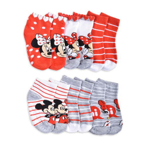 Minnie Mouse No-Show Breathable Socks (Toddler), 6 Pack
