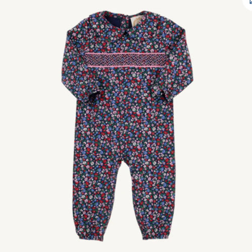 Rigsby Romper - Fairfax Farm Floral with Hamptons Hot Pink