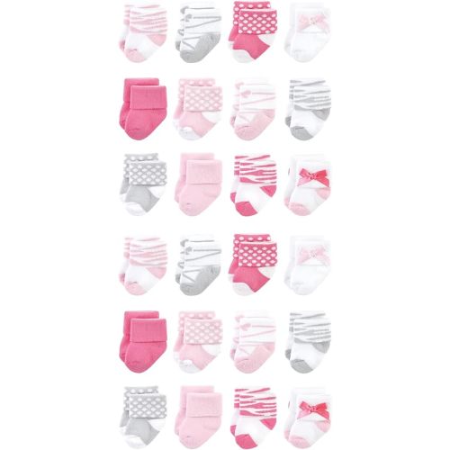 Luvable Friends Unisex Baby Cotton Rich Baby Terry Socks 24-Pack