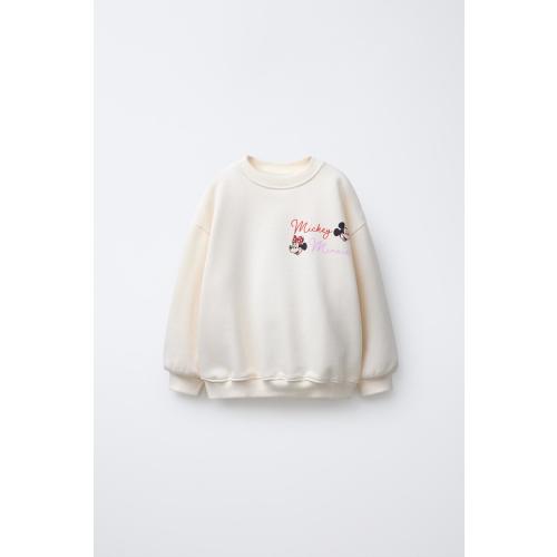 MINNIE MOUSE AND FRIENDS © DISNEY EMBROIDERED SWEATSHIRT - White | ZARA United States