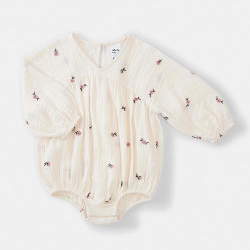 Crinkle Long Sleeve Bodysuit - Kmart