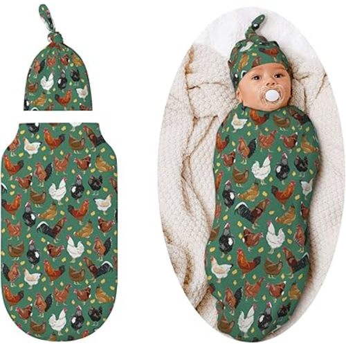 Rooster Swaddle Blankets Newborn Receiving Blanket Baby Swaddle Wrap Soft Sleeping Sack for Baby Girls Boys