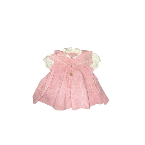 Vintage Pink Gingham Baby Doll Dress / Outfit – Needs TLC