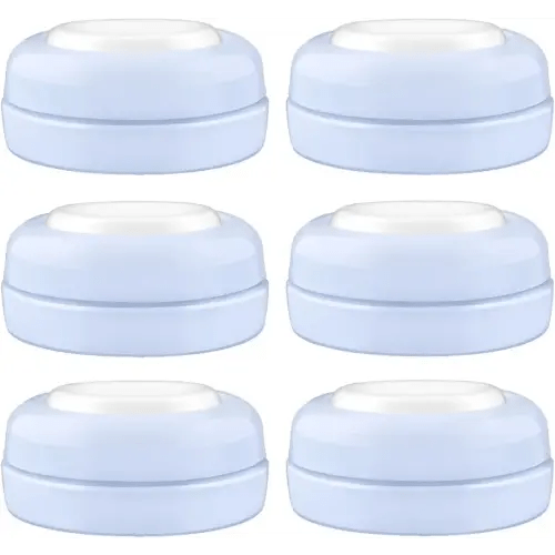 Maymom Screw Lids Aka Travel Caps with Rewritable Sealing Disc Compatible with Avent Bottle, Maymom Wide Mouth Bottles; Cap Replace Avent Natural Bottle Sealing Ring and Sealing Disc, 6pcs. (Blue)