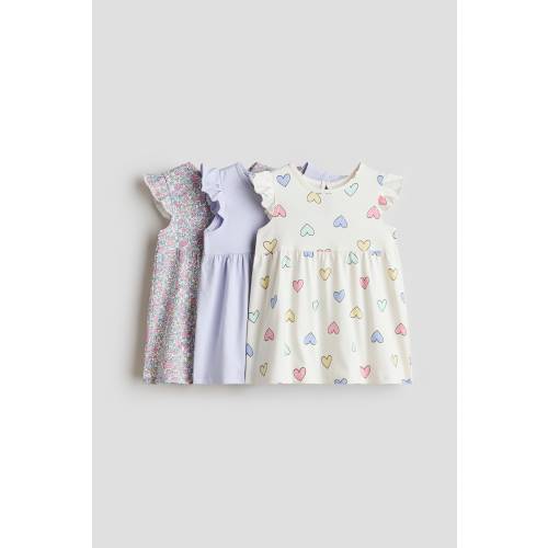 3-PACK PRINTED COTTON DRESSES