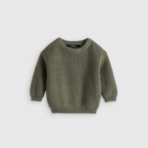 100% Organic Cotton Fisherman Tunic Sweater in Agave