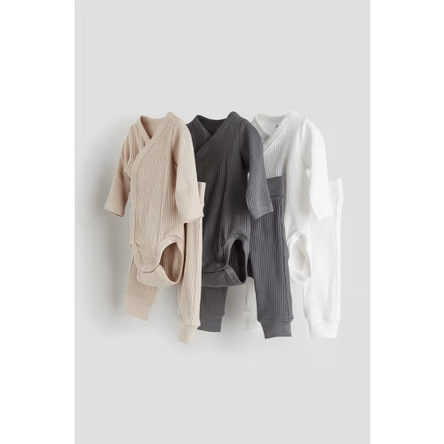 6-PIECE RIBBED COTTON SET
