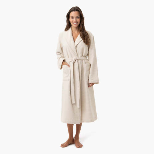 Organic Waffle Robe - Bone · Under The Canopy