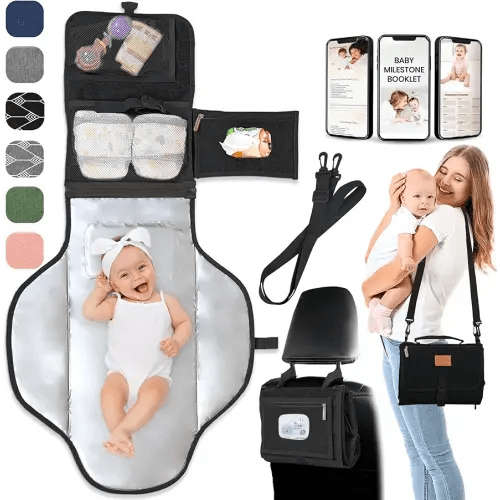 Portable Changing Pad for Newborns, Travel Diaper Changing Pad - Waterproof, Foldable & Detachable Diaper Changing Station for Baby Registry Search