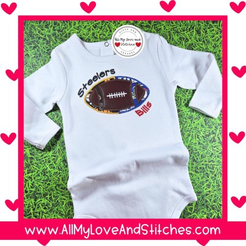 House Divided NFL Football Bodysuit, Team Bodysuit, Baby Gift, Body Suit, Game Day Bodysuit, Professional, Pro