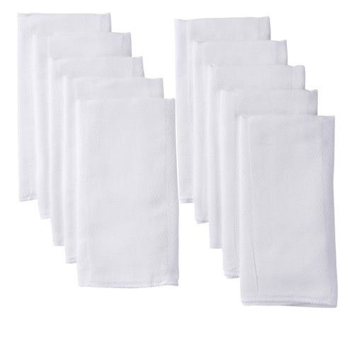 Gerber Unisex Baby Boys Girls Birdseye Prefold Cloth Diapers Multipack White 3-Ply 10 Pack