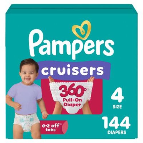 Pampers Cruisers 360 Disposable Diapers OMS Pack - Size 4 - 144ct