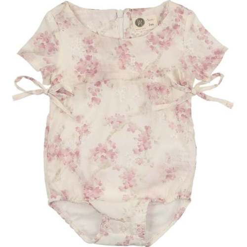 Ribbon Tie Romper, Pink Rose - Maniere | Maisonette