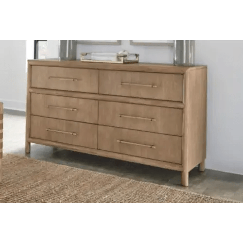 Skylar 6-Drawer Brown Wood Dresser | Acacia