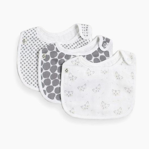 Snugabye Muslin Bibs (3 Pack) - Grey, One Size