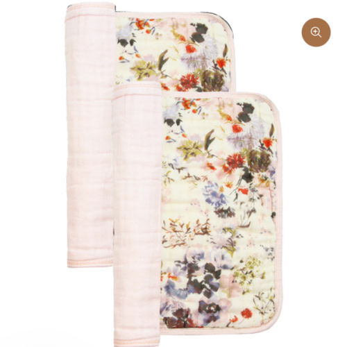 Cloud Muslin™ Burp Cloth 2 Pack - Nellie/Blush