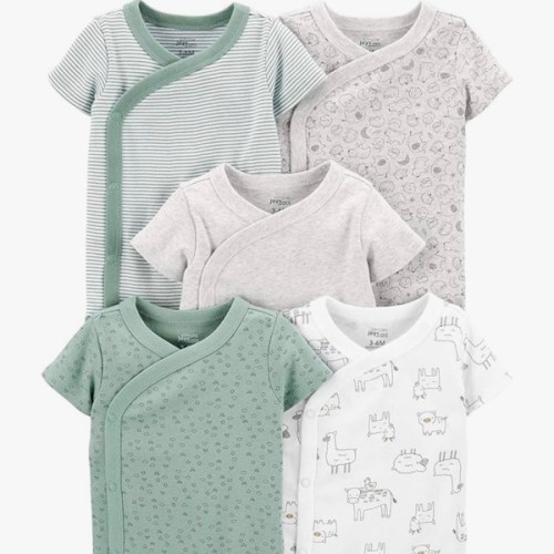 Simple Joys by Carter's Unisex Baby 5-pack Side Snap Short-sleeve Bodysuit