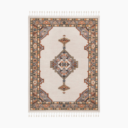 Safavieh Farmhouse Traditional Area Rug - Grey/Cream, 5'1" x 7'3"