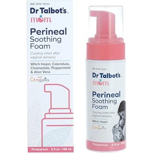 Dr. Talbot's Mom Perineal Soothing Foam - Cooling Postpartum Relief with Witch Hazel and Citroganix - Postpartum Essentials - 5 fl oz