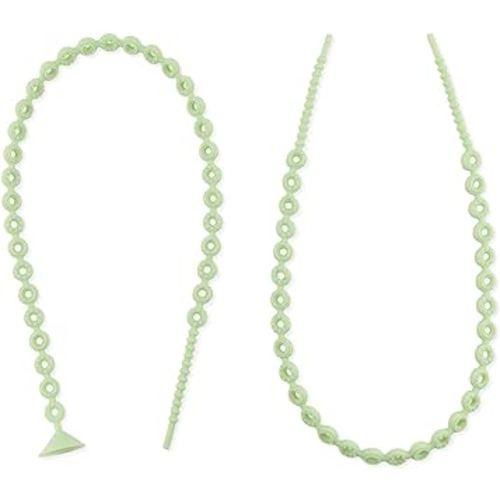 Bumkins Pacifier Clip Feeding Supplies for Baby Girl or Boy, Toy Straps for Sippy Cup, Teether, Stroller Accessories, Platinum Silicone Accessory Tether Leash, Safe for Teething Babies, Sage Green