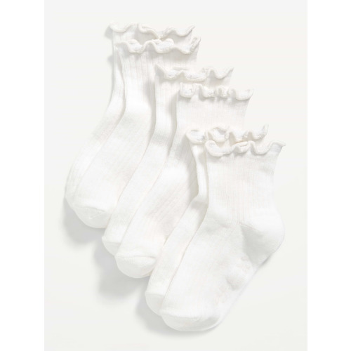 Ruffle-Cuff Crew Socks 3-Pack for Toddler & Baby