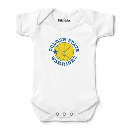 Newborn & Infant Golden State Warriors Chad & Jake White Hardwood Classic Bodysuit