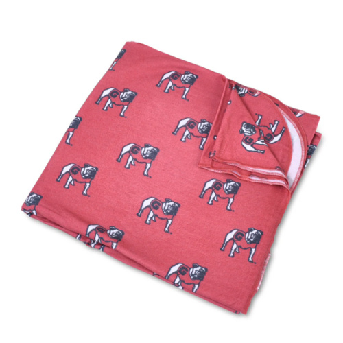 University of Georgia Knit Swaddle Blanket – Ultra-Soft, Stretchy Newborn Blanket | Officially Licensed UGA Baby Gift