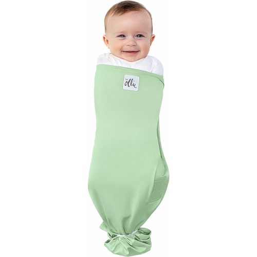 The Ollie Swaddle – Adjustable Baby Swaddle for Newborns | Pediatrician-Approved for Safe Sleep | Easy Closure | Arms-Out | Lightweight, Machine-Washable | Easy Diaper Access