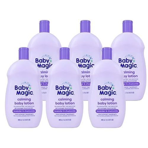 Baby Magic Calming Lotion | Helps Comfort and Relax Before Bedtime | Lavender & Chamomile | 16.5 fl oz. (6 Pack)