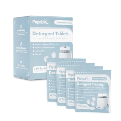 Papablic Official Detergent Deepclean Tablet for Papablic Baby Bottle Washer, 120 Count