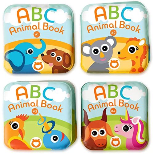 BabyBibi Floating Baby Bath Books for Baby. Kids Learning Bath Toys. Waterproof Bathtime Toys for Toddlers. Kids Educational Infant Bath Toys. (Set of 4: Color Recognition Bath Books)