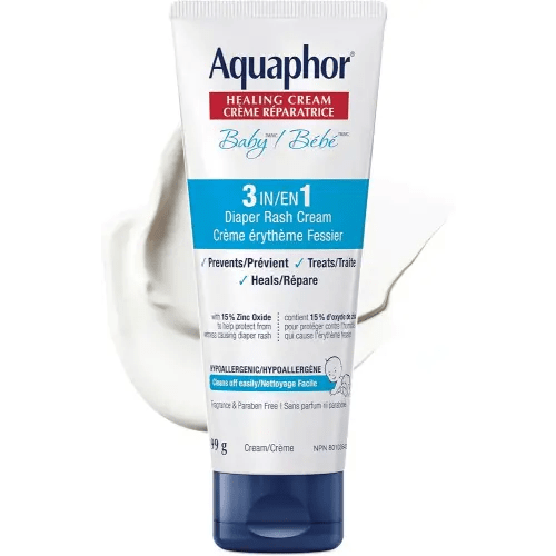 Aquaphor Baby Healing Diaper Rash Cream for Baby's Sensitive Skin, 15% Zinc Oxide Cream, Non Sticky, Fragrance Free, Hypoallergenic Diaper Rash Treatment, Recommended by U.S. Pediatricians, 99g
