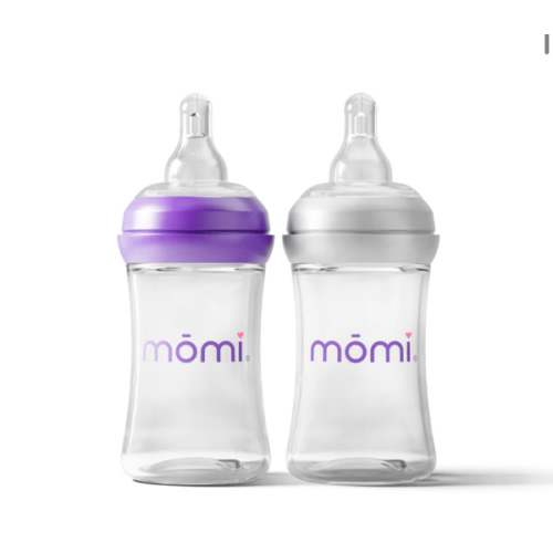 mōmi breast-like glass baby bottle sets in 4oz