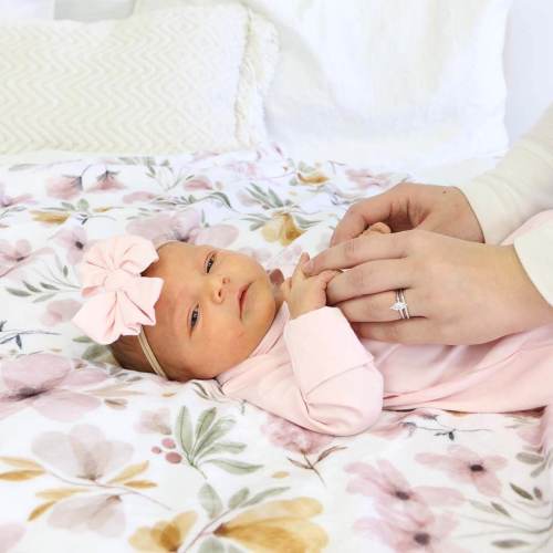 Maeve's Mauve & Mustard Floral Blanket