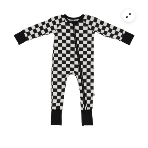 Bumbunny Baby | Convertible Footed Romper in Midnight Milk