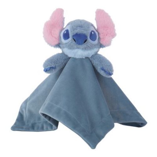 NoJo Disney Stitch Security Baby Blanket, Blue and Pink
