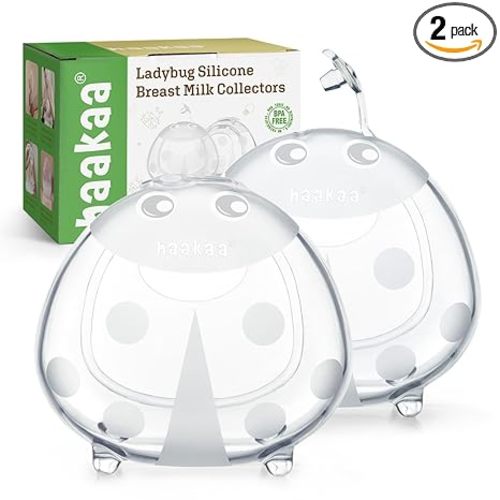 haakaa Ladybug Breast Milk Collector Milk Catchers 1.4oz/40ml,2PCS