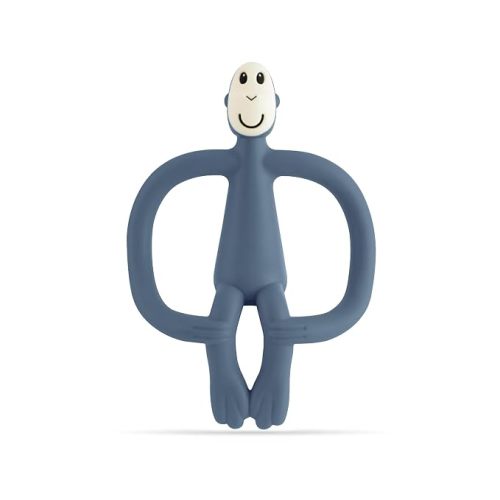 Matchstick Monkey Original Teether & Gel Applicator – Silicone Baby Teether, Airforce Blue
